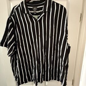 H&M Men's Shirt with Black and White Stripes